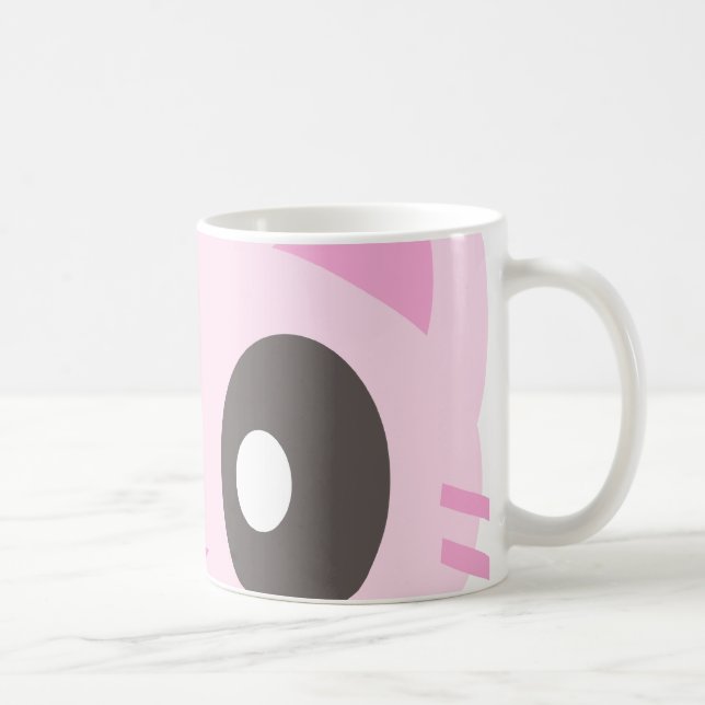 Taza De Café gato kawaii primer plano (Derecha)