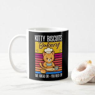 Taza De Café Gato Kneading Baker Kitty Biscuits Los Amamos