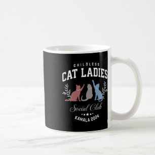 Taza De Café Gato Lady Social Club Kamala-harris Presidente 202