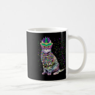 Taza De Café Gato Lindo con Máscara de Carnaval Gato Amor Mardi