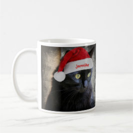 Taza De Café Gato lindo del navidad, nombre modificado para