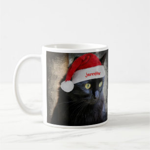 Taza De Café Gato lindo del navidad, nombre modificado para