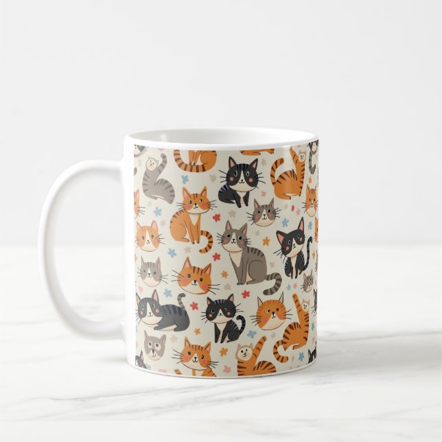 Taza De Café gato lindo Mug (Izquierda)