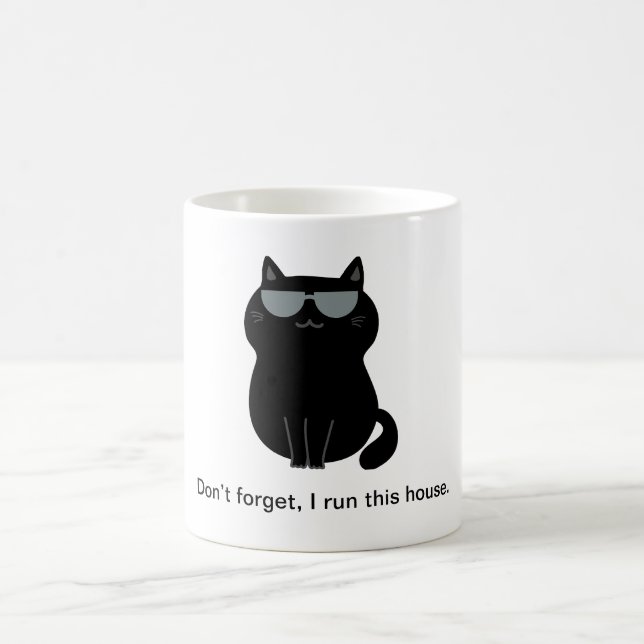 Taza De Café Gato lindo y divertido (Centro)