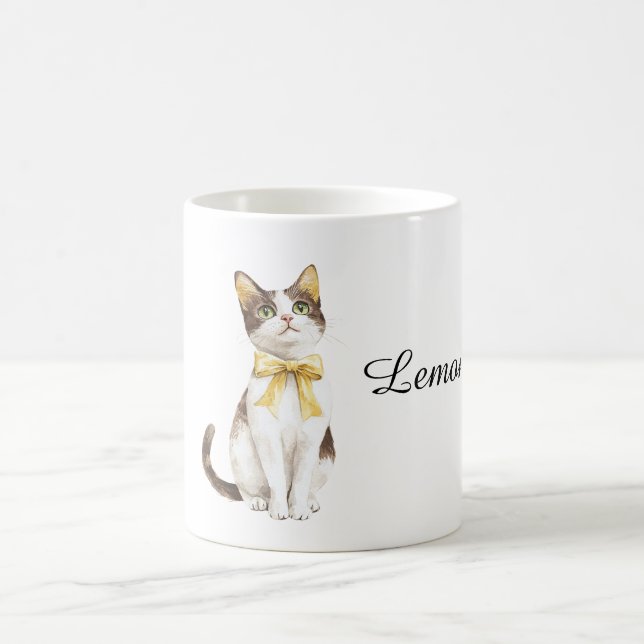Taza De Café Gato llamado Limón (Centro)