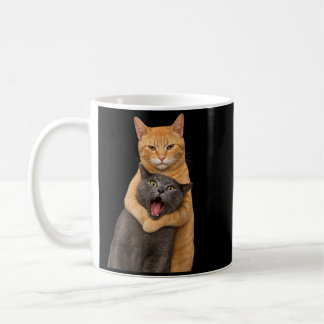 Taza De Café Gato llave de cabeza divertido abrazando gatos vin