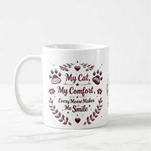 Taza De Café Gato Lover Classic Mug - Elegancia dorada rosada d