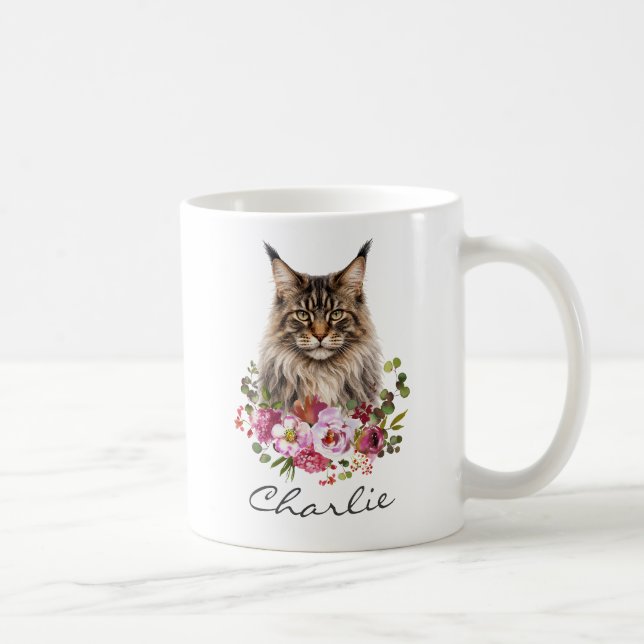 Taza De Café Gato Maine Coon (Derecha)