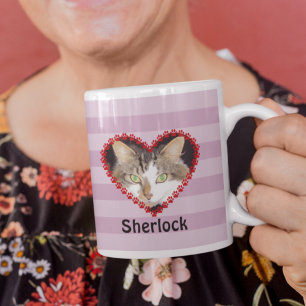 Taza De Café Gato mascota fotografía paw imprime la banda morad