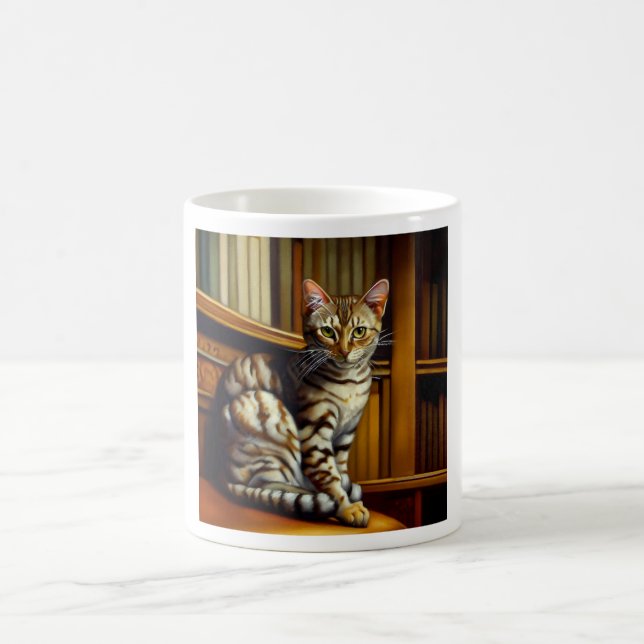 Taza De Café Gato Mau de Egipto (Centro)