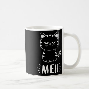 Taza De Café Gato Meowy Amantes A Las Mujeres Chicas Meh Cat -
