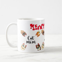 Taza De Café Gato Meowy Catmas 