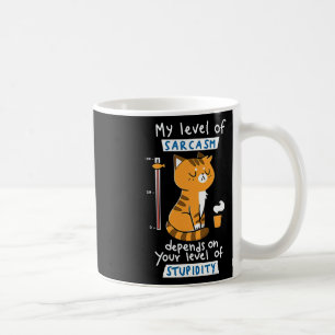 Taza De Café Gato Mi Nivel De Sarcasmo Depende De Tu Nivel De S