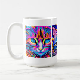 Taza De Café Gato místico | Arte psicodélico