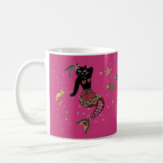 Taza De Café Gato modelo de la sirena