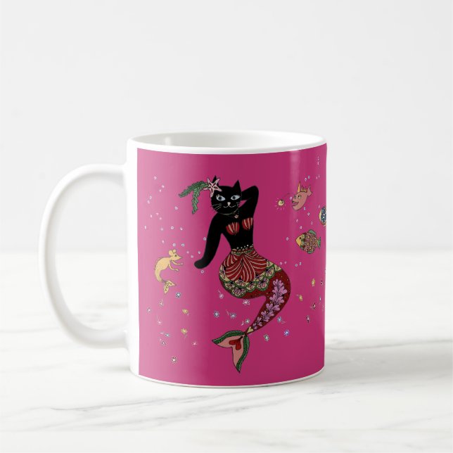 Taza De Café Gato modelo de la sirena (Izquierda)