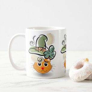 Taza De Café Gato Mug del Día de San Patricio