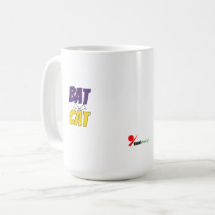 Taza De Café Gato Murciélago Diseño Divertido de Mascota de H