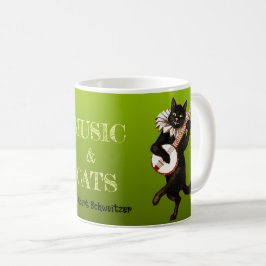 Taza De Café Gato Musical Adorable Dos Medios de Refugio Schwei