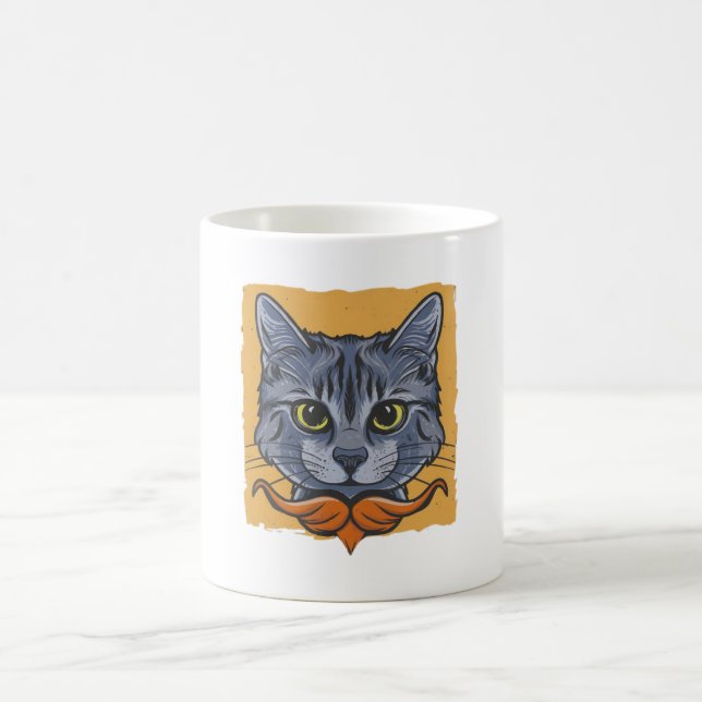 Taza De Café Gato Mustache (Centro)