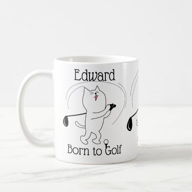 Taza De Café Gato nacido en el golf (Izquierda)