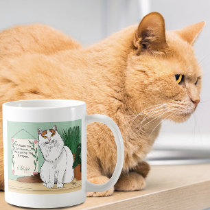 Taza De Café Gato naranja blanco descarado gatito dulce hogar h
