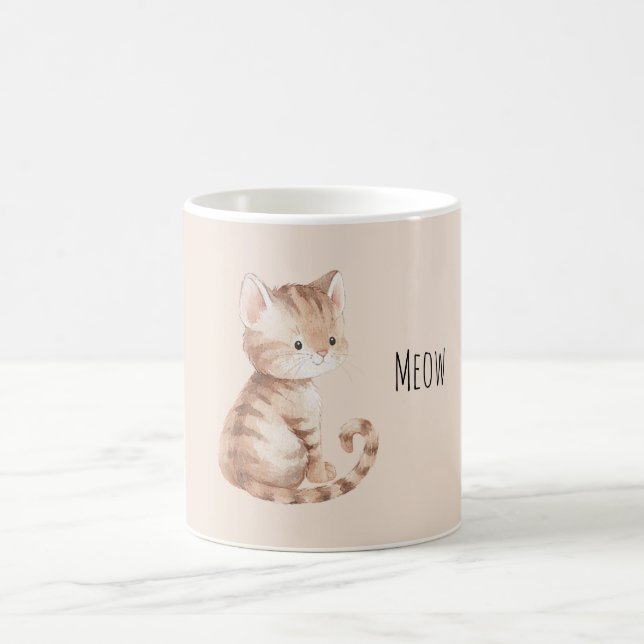 Taza De Café Gato Naranja Maúlla (Centro)