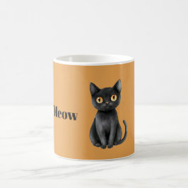 Taza De Café Gato Naranja Negro Maúlla