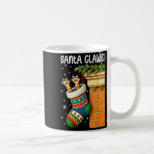 Taza De Café Gato navidad Sock Santa Kitten Gato Enamorado Xma