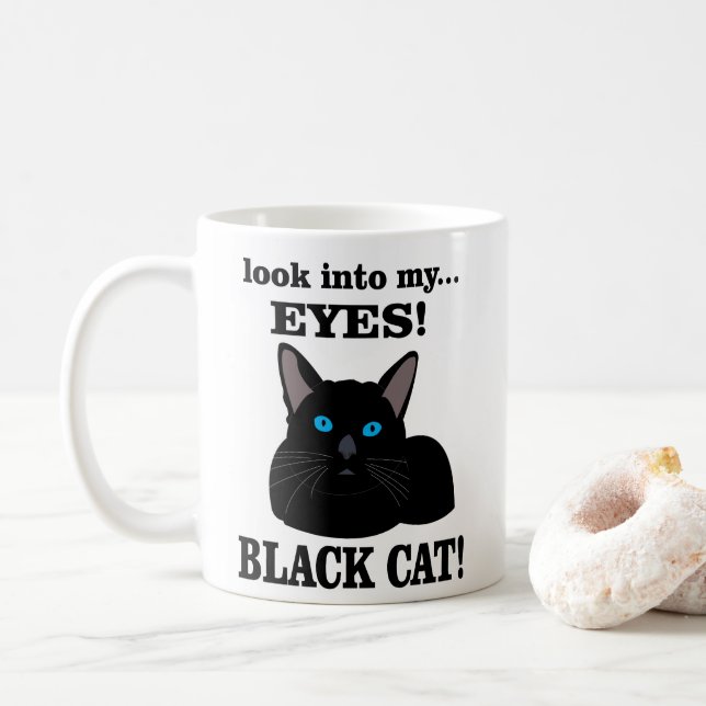 Taza De Café Gato negro (Con donut)