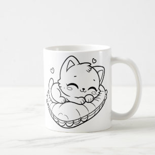 Taza De Café Gato Negro Adorable