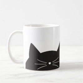 Taza De Café Gato negro, barbas y cola
