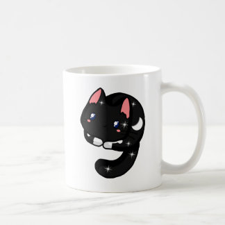 Taza De Café Gato negro celestial para los amantes del gato y l