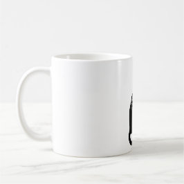 Taza De Café Gato negro con velo floral | Elegante Gótico Kitty