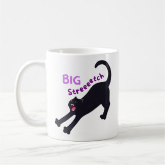 Taza De Café Gato negro de gran estiramiento lindo - Para los a