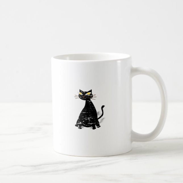 Taza De Café Gato negro de grasa con problemas (Derecha)