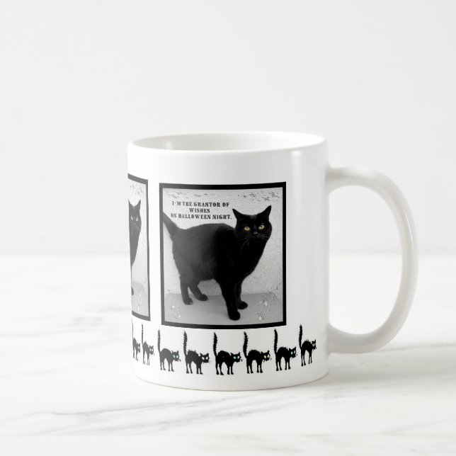 Taza De Café Gato negro de Halloween (Derecha)