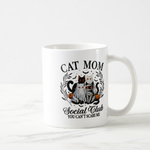 Taza De Café Gato negro de Halloween Club Social Gótico Spooky 