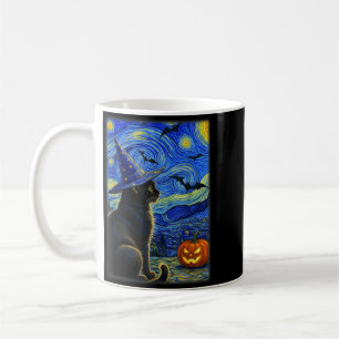 Taza De Café Gato negro de Halloween Gatos divertidos amante pa