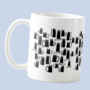 Taza De Café Gato negro divertido