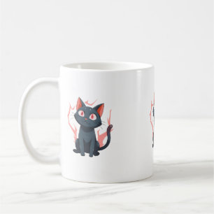 Taza De Café Gato negro encantado Una presencia mística