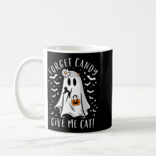 Taza De Café Gato Negro Fantasma Boo Divertido Olvida Caramelo 