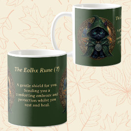 Taza De Café Gato negro gótico acogedor Eolhx Rune para desear