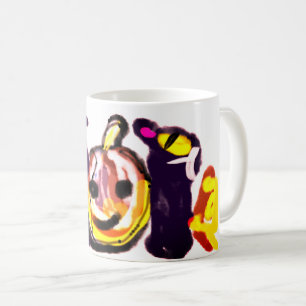 Taza De Café gato negro jack o'lantern lindo