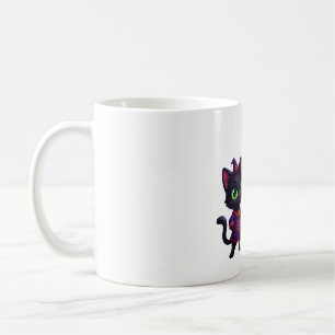 Taza De Café Gato Negro Lindo Brujo Poción Mágica Halloween