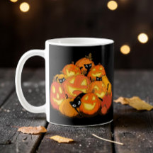 Gato negro lindo y espeluznante parcho de calabaza