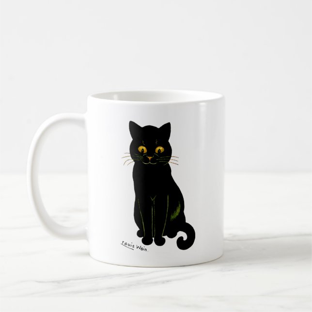 Taza De Café gato negro, Louis Wain (Izquierda)