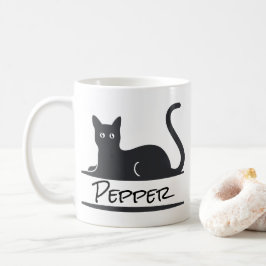 Taza De Café Gato negro personalizado