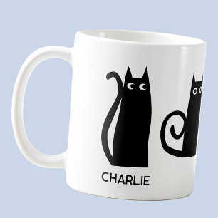 Taza De Café Gato negro personalizado