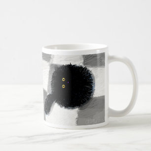 Taza De Café Gato negro que mira para arriba